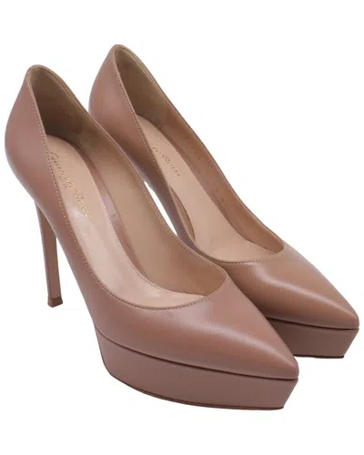 Pre-owned Gianvito Rossi Women's Leather Dasha Platform Pump (authentic Pre-loved)