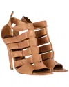 Gianvito Rossi Gladiator High Heel Sandals In Brown Leather In Brown