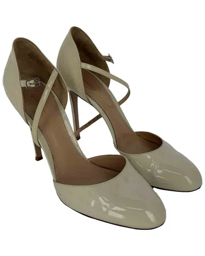 Pre-owned Gianvito Rossi Women's Leather Mary Jane Pump (authentic Pre-loved) In Gray