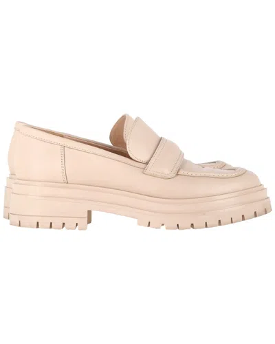 Pre-owned Gianvito Rossi Women's Leather Platform Loafer (authentic Pre-loved)