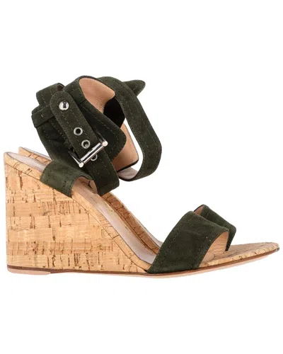 Pre-owned Gianvito Rossi Women's Leather Portofino Wedge (authentic Pre-loved)