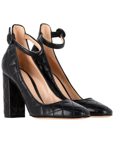 Pre-owned Gianvito Rossi Women's Leather Quilted Ankle Strap Pump (authentic Pre-loved) In Multi
