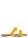 Gianvito Rossi Double-strap Leather Sandals In Yellow
