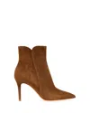 Gianvito Rossi Levy 85 Suede Ankle Boots In Brown