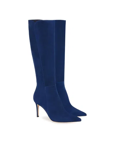 Gianvito Rossi Levy Suede Boots In Blue