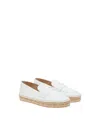 Gianvito Rossi Woven Raffia Espadrilles In White