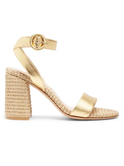 Gianvito Rossi Women's Luana 85mm Leather Sandals In Brown