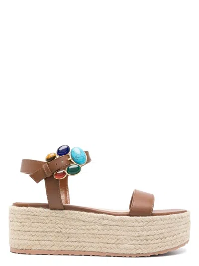 Gianvito Rossi Women's Luxurious Leather Sandals Crafted In Leather Brown