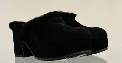 Gianvito Rossi Women's Lyss Velour Fur Clog In Black