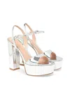 Gianvito Rossi Metallic Ankle-strap Platform Sandals