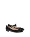 Gianvito Rossi Mary Ribbon 05 Patent Leather Ballet Flats In Black