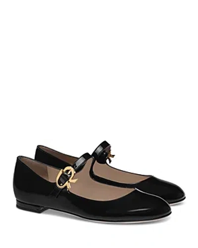 Gianvito Rossi Women's Mary Ribbon 05 Ballet Flats In Black