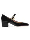 Gianvito Rossi Ribbon 45 Velvet Mary Jane Pumps In Black