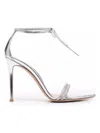 Gianvito Rossi Montecarlo Crystal-embellished Suede And Satin Sandals In Silver