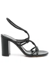 Gianvito Rossi 85mm Strappy Block Heel Sandals In Black