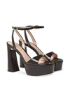 Gianvito Rossi Nuit Leather Ankle-strap Platform Sandals In Black