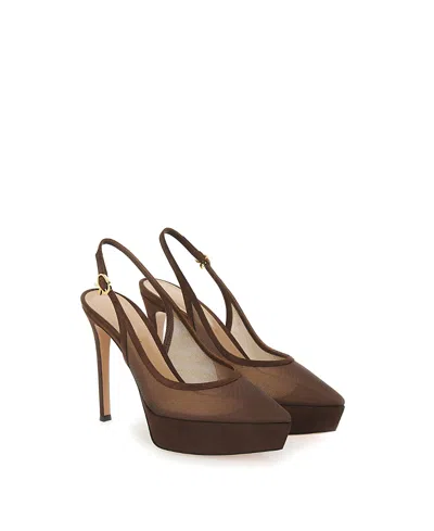 Gianvito Rossi Nikki Platform Pumps In Brown