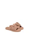 Gianvito Rossi Knotted Napa Flat Slide Sandals In Pink