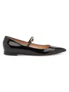 Gianvito Rossi Women's Patent Leather Ballet Flats In Black