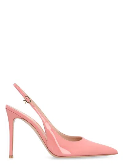 GIANVITO ROSSI WOMEN'S PATENT LEATHER SLINGBACK PUMPS