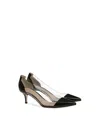 Gianvito Rossi Plexi 55 Pvc Pumps In Black Patent Leather In Black