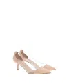 Gianvito Rossi Women's Plexi 55 Pumps In Light Neutral