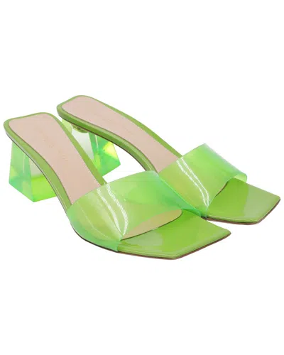 Pre-owned Gianvito Rossi Women's Polyurethane Cosmic Square Sandal (authentic Pre-loved) In Green