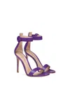 Gianvito Rossi Portofino 105 Suede Sandals In Dark Purple