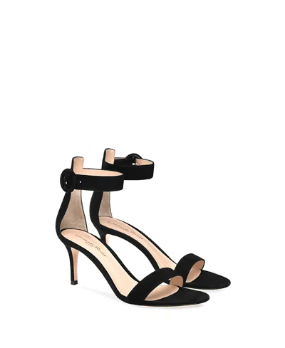 Gianvito Rossi Women's Portofino 70 Sandals In Black Suede