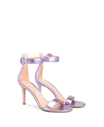 Gianvito Rossi Women's Portofino 85 Sandals In Purple Leather