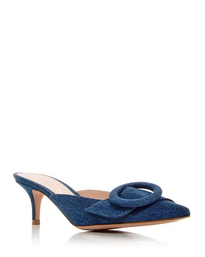 Gianvito Rossi Portofino Mules In Midblue