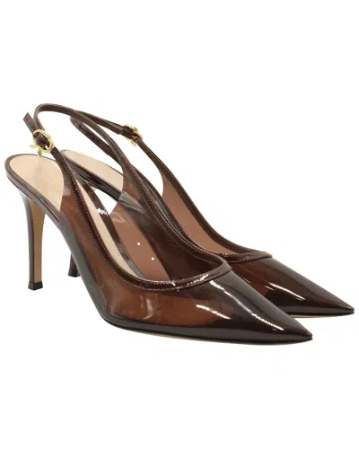 Gianvito Rossi Women's Pvc Plexi 85 Slingback Pump (authentic Pre-loved) In Brown