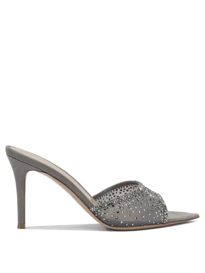 Gianvito Rossi Women "rania Mule 85 Mm" Mules In Gray