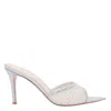 Gianvito Rossi Mesh Open Toe Pumps With Rhinestone Embellishments In Metallic