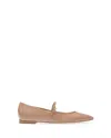 Gianvito Rossi Women's Ribbon Jane Flats In Nude