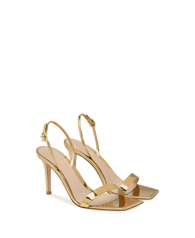 Gianvito Rossi Ribbon Buckle Stiletto Heels With Squared Toe Design In Brown