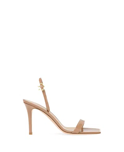 Gianvito Rossi Ribbon Buckle Stiletto Heels With Squared Toe Design In Brown