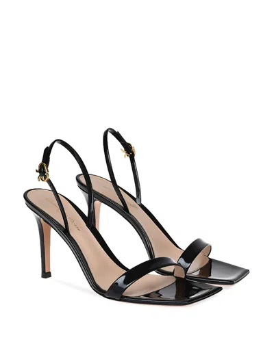 Gianvito Rossi Women's Ribbon Stiletto 85 Sandals In Black