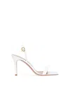 Gianvito Rossi Women's Ribbon Stiletto 85 Sandals In White