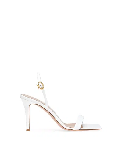 Gianvito Rossi Women's Ribbon Stiletto 85 Sandals In White