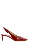 Gianvito Rossi Stiletto Heel 'ric' Slingbacks In Red