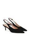 Gianvito Rossi Robbie 55 Patent Leather Slingback Pumps In Black