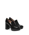 Gianvito Rossi Patent Platform Penny Loafers In Black