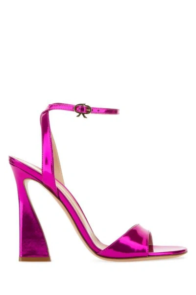 Gianvito Rossi 110mm Curved-heel Sandals In Pink