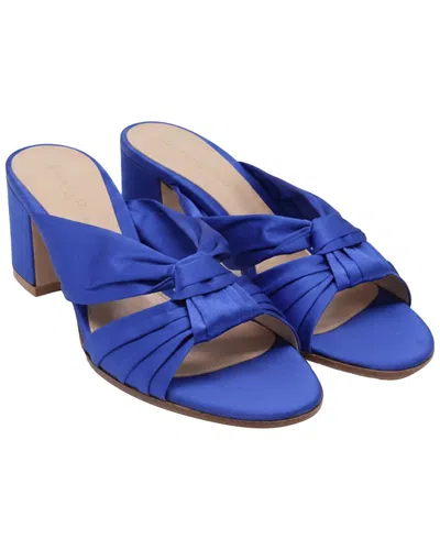 Gianvito Rossi Women's Satin Twist Knot Mule (authentic Pre-loved) In Blue