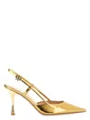 Gianvito Rossi Jaipur Metallic Leather Slingback Pumps In Gold