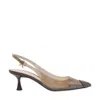 Gianvito Rossi Transparent Slingback Kitten Heel Pumps In Transparent