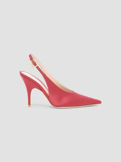 Gianvito Rossi Women's Sofia 70mm Satin Slingback Pumps In Pink