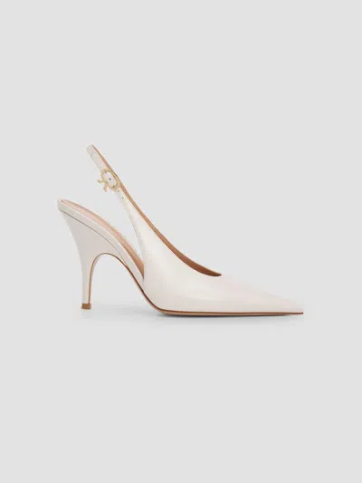 Gianvito Rossi Women's Sofia 95mm Slingback Pumps In Off White