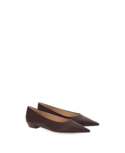 Gianvito Rossi Women's Sofia Leather Ballet Flats In Brown